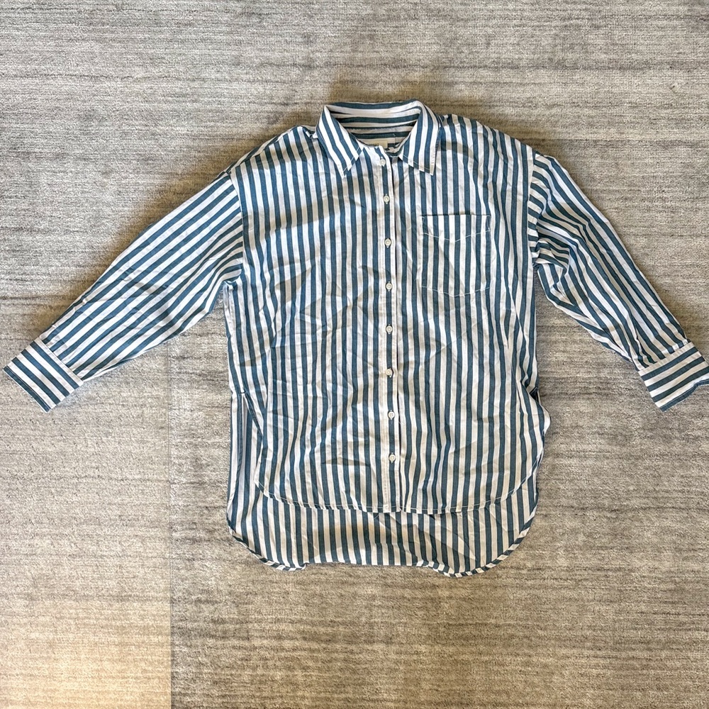 Maeve Bennet Buttondown Shirt – Linen Edition (Anthropologie) | M